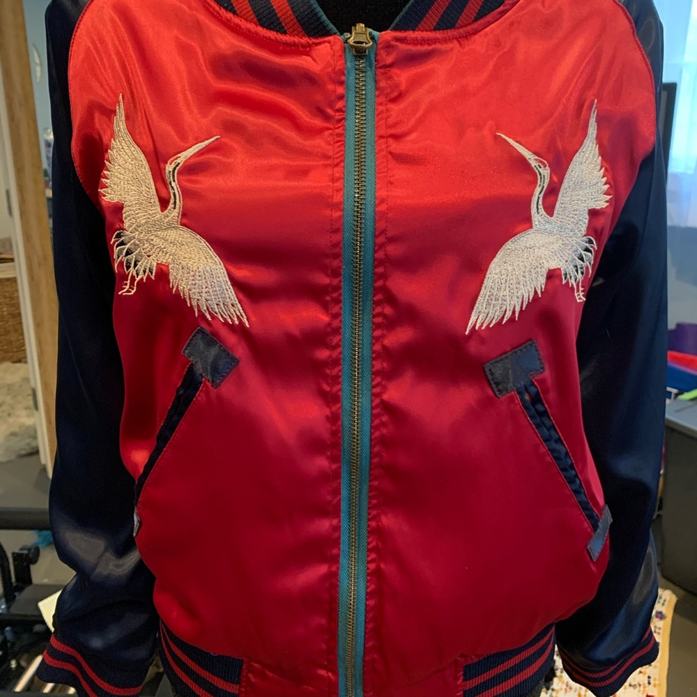 Reversible Satin Baseball Style Jacket. - image 1